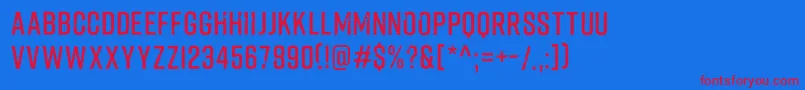 Fliped Font – Red Fonts on Blue Background