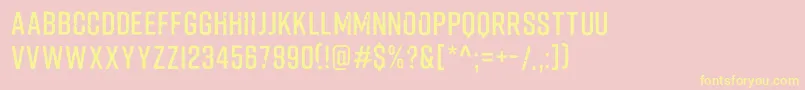 Fliped Font – Yellow Fonts on Pink Background