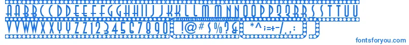 Showtime Font – Blue Fonts on White Background