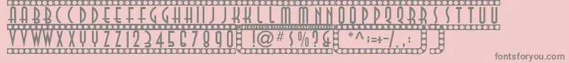 Showtime Font – Gray Fonts on Pink Background