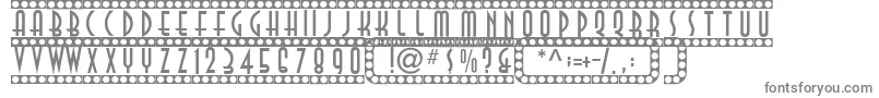 Showtime Font – Gray Fonts on White Background