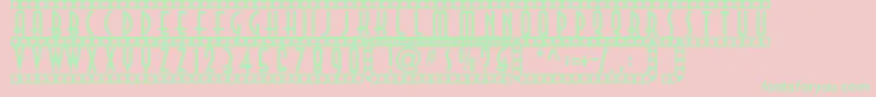 Showtime Font – Green Fonts on Pink Background