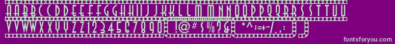 Showtime Font – Green Fonts on Purple Background