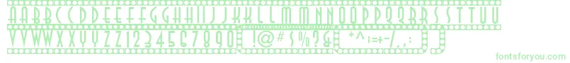 Showtime Font – Green Fonts on White Background