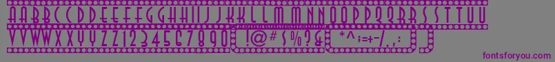 Showtime Font – Purple Fonts on Gray Background