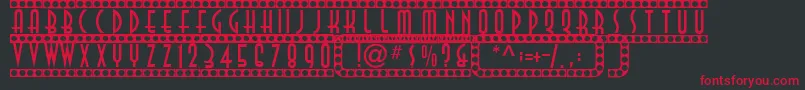 Showtime Font – Red Fonts on Black Background