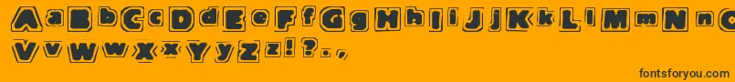 Tnote Font – Black Fonts on Orange Background