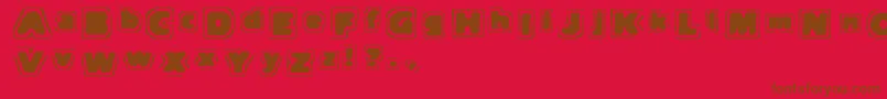 Tnote Font – Brown Fonts on Red Background