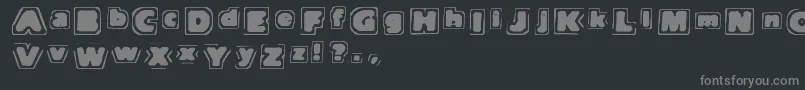 フォントTnote – 黒い背景に灰色の文字