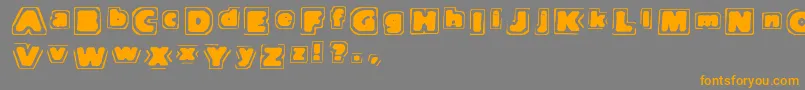 Tnote Font – Orange Fonts on Gray Background