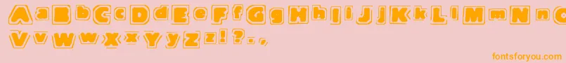 Tnote Font – Orange Fonts on Pink Background
