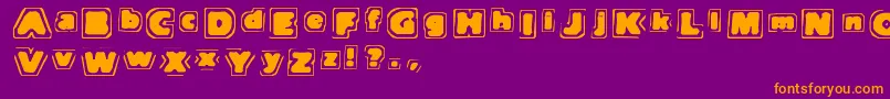 Tnote Font – Orange Fonts on Purple Background