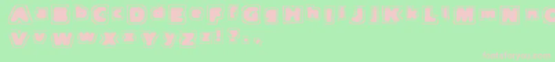 Tnote Font – Pink Fonts on Green Background