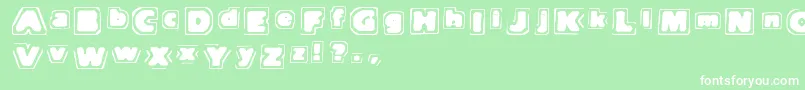 Tnote Font – White Fonts on Green Background