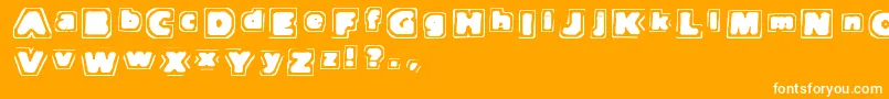 Fonte Tnote – fontes brancas em um fundo laranja