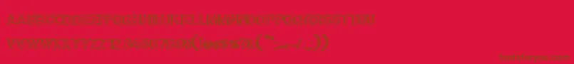 Шрифт MtfToast – коричневые шрифты на красном фоне
