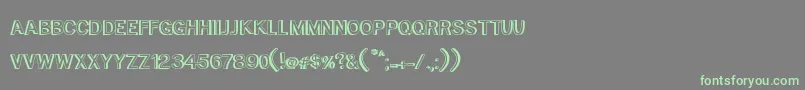 MtfToast Font – Green Fonts on Gray Background