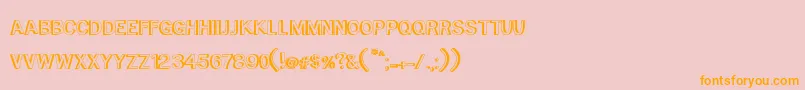 MtfToast-Schriftart – Orangefarbene Schriften auf rosa Hintergrund