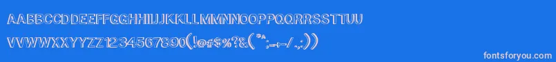 フォントMtfToast – ピンクの文字、青い背景