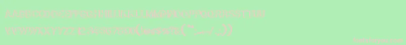 MtfToast Font – Pink Fonts on Green Background