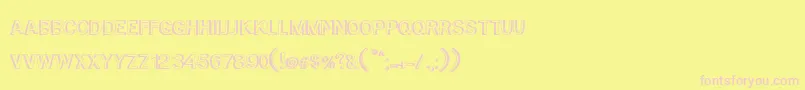 MtfToast-fontti – vaaleanpunaiset fontit keltaisella taustalla