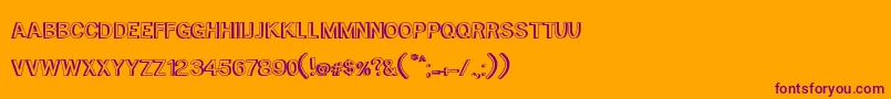 Шрифт MtfToast – фиолетовые шрифты на оранжевом фоне