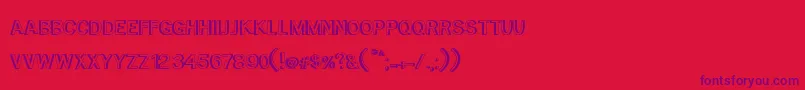 MtfToast Font – Purple Fonts on Red Background