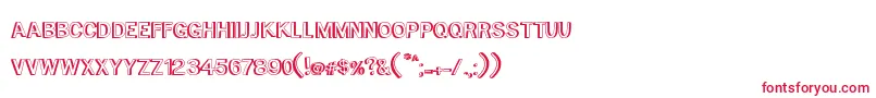 MtfToast Font – Red Fonts on White Background