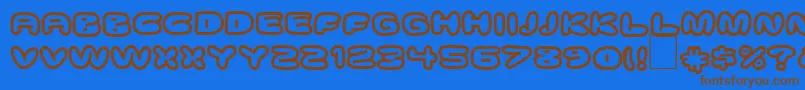 Dsdown Font – Brown Fonts on Blue Background