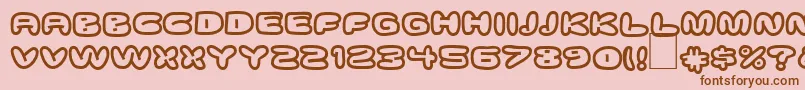 Dsdown Font – Brown Fonts on Pink Background