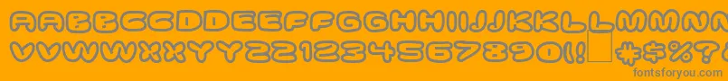 Dsdown Font – Gray Fonts on Orange Background