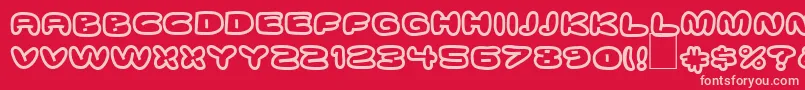 Dsdown Font – Pink Fonts on Red Background