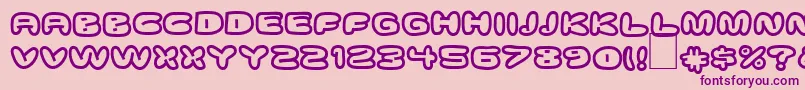 Dsdown Font – Purple Fonts on Pink Background