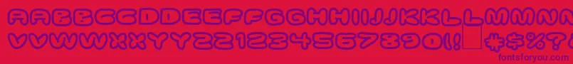 Dsdown Font – Purple Fonts on Red Background