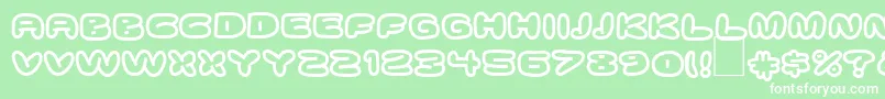 Dsdown Font – White Fonts on Green Background