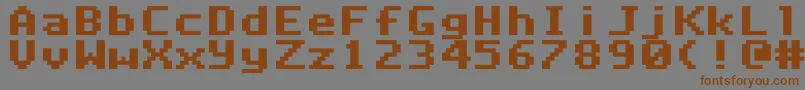 DeluxefontRegular Font – Brown Fonts on Gray Background
