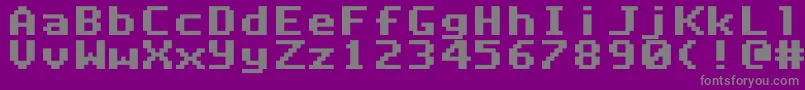 DeluxefontRegular Font – Gray Fonts on Purple Background