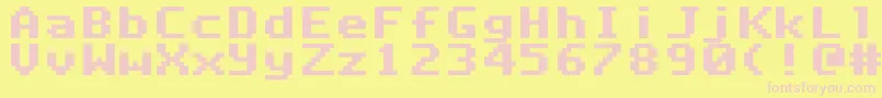 DeluxefontRegular Font – Pink Fonts on Yellow Background