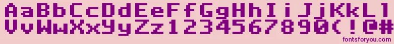 DeluxefontRegular Font – Purple Fonts on Pink Background