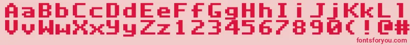 DeluxefontRegular Font – Red Fonts on Pink Background