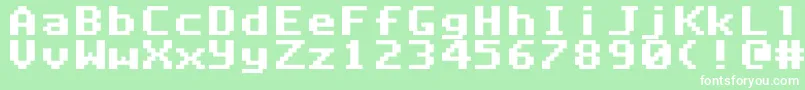 DeluxefontRegular Font – White Fonts on Green Background