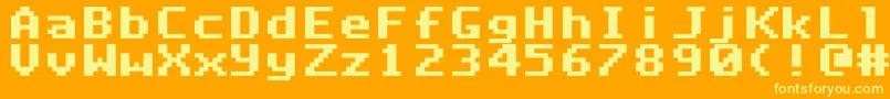 DeluxefontRegular Font – Yellow Fonts on Orange Background