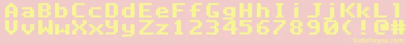DeluxefontRegular Font – Yellow Fonts on Pink Background