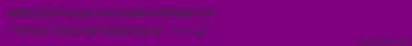 フォントBloodlustgradital – 紫の背景に黒い文字