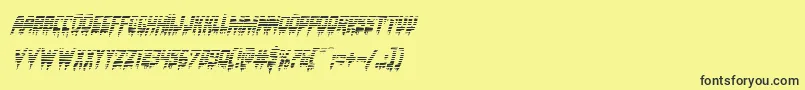 Bloodlustgradital-Schriftart – Schwarze Schriften auf gelbem Hintergrund