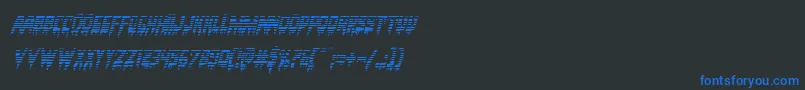 Bloodlustgradital Font – Blue Fonts on Black Background