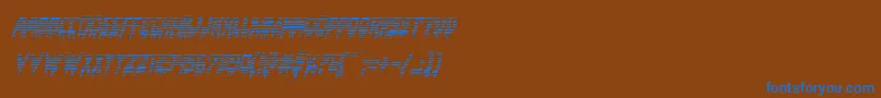 Bloodlustgradital Font – Blue Fonts on Brown Background