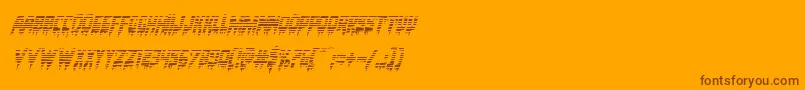 Bloodlustgradital Font – Brown Fonts on Orange Background
