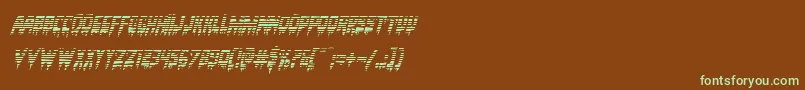 Bloodlustgradital Font – Green Fonts on Brown Background