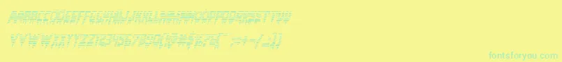 Bloodlustgradital-Schriftart – Grüne Schriften auf gelbem Hintergrund